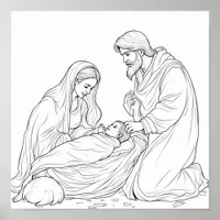 Downloadable Religious Christmas scene Poster