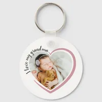 I Love My Grandma Heart Photo  Keychain