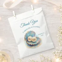 Beach Wedding Pearls Shell Elegant Ocean Theme  Favor Bag