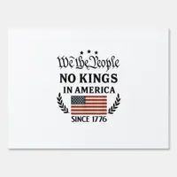 No Kings In America We The People Retro Classic Sign
