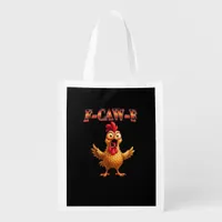 F Caw F Funny Chicken Classic Aesthetic Design Grocery Bag