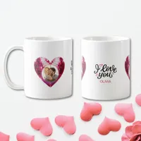 Custom Heart Photo Valentine's Day Mug