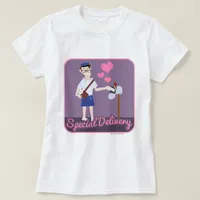 Cute Special Delivery Cute Flirty Love Cartoon T-Shirt