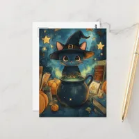 Witch Kitty  Postcard