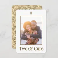 The Two Of Cups Tarot Card Meaning Gold Photo Card