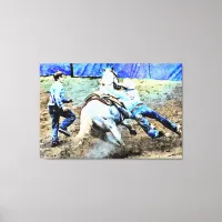 *~* Rodeo Cowboy Horse AR22  WesternVintage  Canvas Print