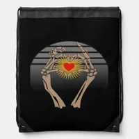 Skeleton Hands Making A Heart Classic Drawstring Bag