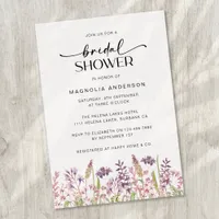 Watercolor Wildflowers Bridal Shower Invitation