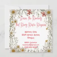 Delicate Wildflower Mother's Day Brunch Invitation