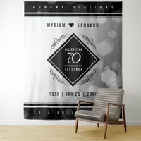 Elegant 70th Platinum Wedding Anniversary Tapestry