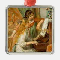 ''Girls at the Piano'', 1892 Metal Ornament