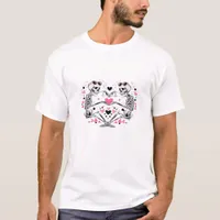Skeleton Heart Hands Classic Viral T-Shirt