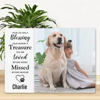 Personalized Photo Pet Memorial Plaque