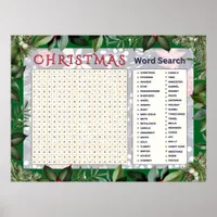 Christmas Word Search Festive Fun Activity Sheet Poster