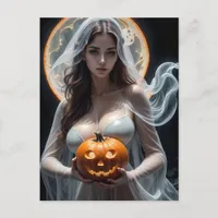 Halloween Bride Postcard