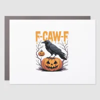 F-Caw-F Classic Halloween Raven Pumpkin Tee - Spoo Car Magnet