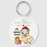 Christmas Llama Keychain