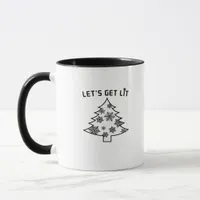 Let's Get Lit Christmas Tree Holiday Lights Essent Mug