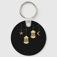 Whimsigoth Lantern Full Moon Night Sky Classic Keychain