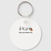 Peace And Pumpkin Spice, Halloween Skeletons Class Keychain