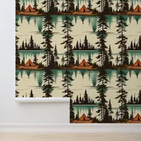 A Little Tent in the Woods Cozy Camping Wallpaper