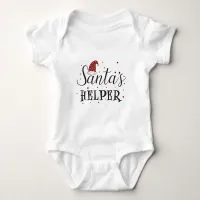 santas helper cute holiday baby bodysuit