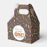 Sweet One watercolor cute donuts 1st birthday Favor Boxes