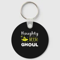Naughty Little Ghoul Funny Halloween Design Keychain