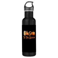 Tis The Season Pumpkin Beer Pretzel Fall Funny Okt Stainless Steel Water Bottle