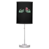 Halloween Skeleton Hands With Heart Classic Table Lamp