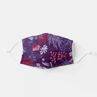 Abstract Purple Botanical Floral Wildflowers Adult Cloth Face Mask