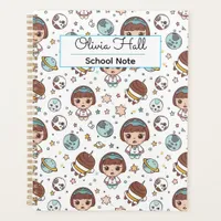 Cartoon Space Back to School Supplies Teachers  Planner
