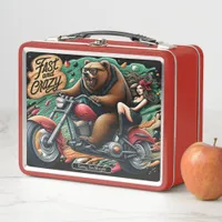 Bear's Stylish Adventure Metal Lunch Box