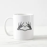 Heart Shaped Skeleton Hands Unique Art Vintage Coffee Mug