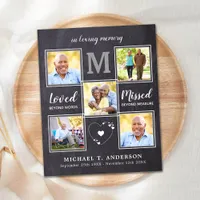 Budget Memorial 5 Photo Collage Sympathy Thank You