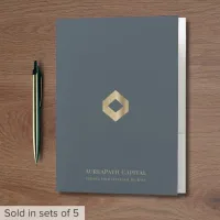 Modern Presentation Folder with Gold Logo