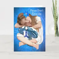 ME/CFS  Blue Awareness Ribbon and Girl Card