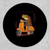 Frog  Scooter Mushroom Goblincore Academia Aesthet Patch