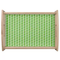 Serving Tray - Green Grass Woven Pattern