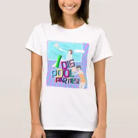 I Dig Pool Parties Retro Fun Illustration Art T-Shirt