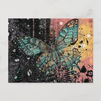 Butterfly Grunge Postcard
