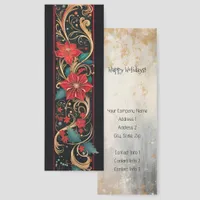 Pretty Poinsettias Business Promotional Bookmarks