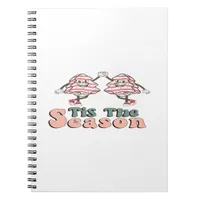 Tis The Season Retro Groovy Christmas Vintage Chri Notebook