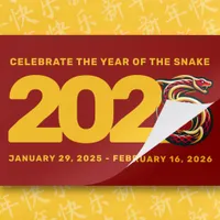 Red Gold Year of the Snake 2025 Paper Pad