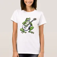 Funny Frog Playing Guitar T-Shirt