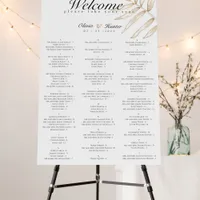 Tropical Wedding Seating Chart | Elegant Palm  Foam Board