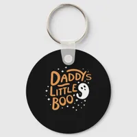 Daddys Little Boo Happy Halloween Style Keychain