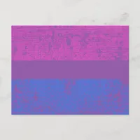 Bisexual Grunge Flag Colors Postcard