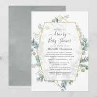 Eucalyptus Geometric Drive By Shower Invitation