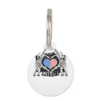 America Skeleton Hands Graphic Impression Pet ID Tag